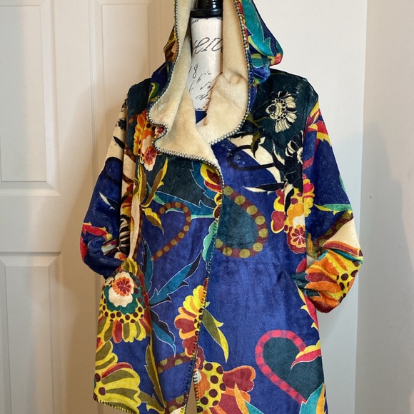 Johnny Was Sherpa Jacket / Hoodie - small - Picture 9 of 9